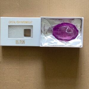 Oleg Cassini Crystal Fish Paperweight